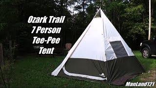 Ozark Trail Tee Pee 7 Person Tent 'Show and Tell' Untested