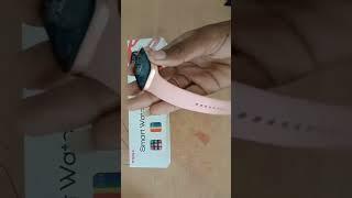 t55 plus pink colour smart watch unboxing video#unboxing #youtubeshorts #shorts #shortvideo #youtube