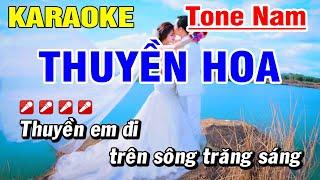 Thuyền Hoa Karaoke Nhạc Sống TONE NAM | Hoài Phong Organ