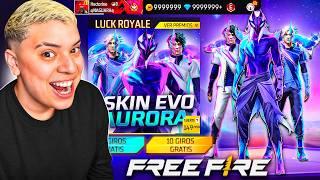 ¡OBTUVE LA SKIN LEGENDARIA EVOLUTIVA MÁS EXCLUSIVA DE TODO FREE FIRE!  *AURORA CON TRANSFORMADOR* 