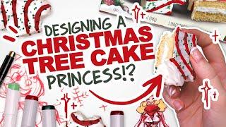 CHRISTMAS TREE CAKE PRINCESS!? | Character Design Challenge!