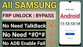 All Samsung Frp Bypass 2025 Android 11,12,13,14 || No Code *#0*# - No Need TalkBack