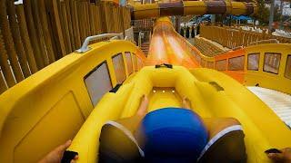 "Cheetah Chase" LAUNCHED water coaster 4K 60fps POV Holiday World & Splashin' Safari