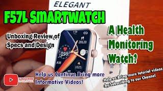 F57L Smart watch - Unboxing Review Of Specs and Design,  a Blood Glucose Monitoring Device