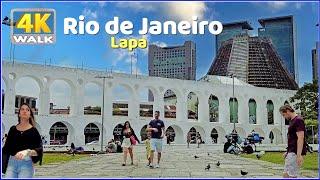 【4K】WALK  Rio de Janeiro RJ BRAZIL ( Lapa - Santa Teresa ) Travel vlog 2023