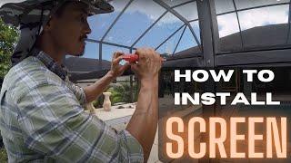 How to install screen mesh "Replace your pool screen" or "Rescreen your screen porch"