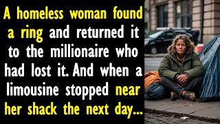 A homeless woman found a ring and returned it to the millionaire who had lost it. And when...