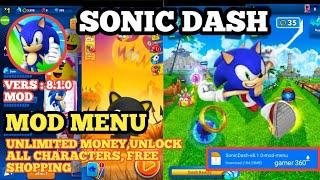 UPDATED!!Sonic Dash Mod Apk v8.1.0 Terbaru 2024 - Unlimited Money & Unlock All Character