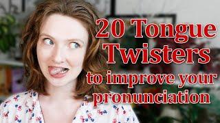 20 English Tongue Twisters - Practise and Improve your English Pronunciation (VERY FUN!! )
