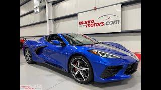 2020 Corvette SOLDSOLDSOLDCoupe 2LT Elkhart Lake Blue on Silver and Black interior Auto with 4k kms!