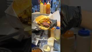 Karachi roadside best beef smash burger #food #abdullahhall