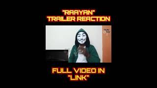 Raayan Trailer | Reaction | Filmy Decoding Studio #shortsfeed #reaction #reactionvideos #shorts