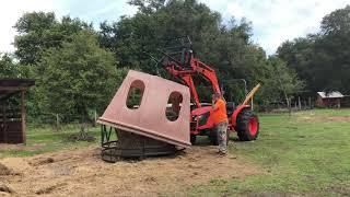 Hay hut over hay ring?