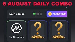 6 AUGUST HAMSTER KOMBAT DAILY COMBO CARDS TODAY