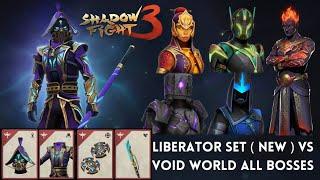 Shadow Fight 3 New Liberator Set Maxed Level vs Void Bosses