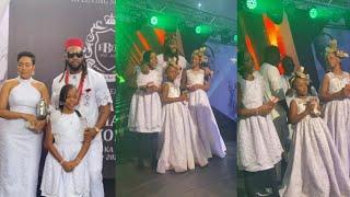 Flavour & Daughters At Their Grandfather Funer@l With Igbo Billionaires In Enugu