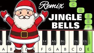 Jingle Bells Remix | Piano tutorial | Piano Notes | Piano Online #pianotimepass #remix #christmas