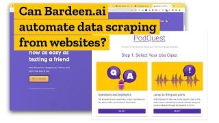 Using Bardeen AI for automated data scraping