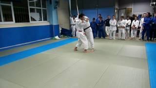 sasae tsuri komi ashi into okuri ashi barai into o-soto gari by Takis Vakatasis 6th Dan