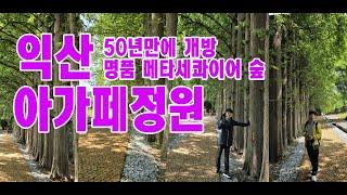 50년만에 개방한 익산 아가페정원, #4k, #익산아가페정원, #아가페정원, #메타세콰이어,