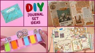 DIY - CUTE JOURNAL SET IDEAS - STATIONERY IDEAS - AESTHETIC TRAVEL JOURNAL IDEAS