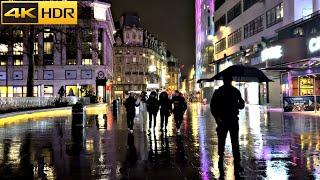 ️London Rain Walk at 3 am West End Rain Walk Ambience- ASMR [4K HDR]