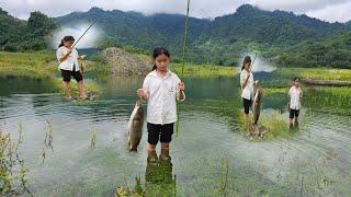 Orphan girl-goes fishing to improve her daily meals