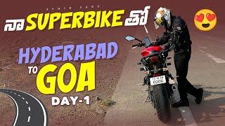 HYDERABAD TO GOA DAY-1 | TELUGU MOTOVLOG | SABUSPEC | ASHIK SABU.