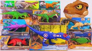 Unboxing Review Jurassic World Toys | T-rex Captain, Ceratosaurus, Megalosaurus, Ankylosaurus | ASMR