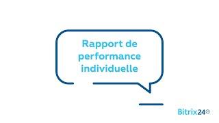 Rapport de performance individuelle | Analytique CRM - Bitrix24