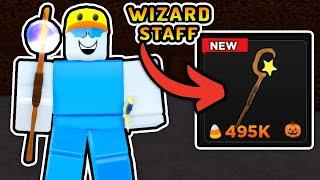 SHOWCASING THE WIZARD STAFF IN ROBLOX FLAG WARS!