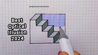 How to Draw 3D Optical Illusion | Easy Illusion Drawing | Amazing Optical Illusion | Satisfying 3D