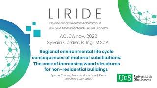 Regional environmental life cycle consequences of material substitutions-Sylvain Cordier-ACLCA 2022