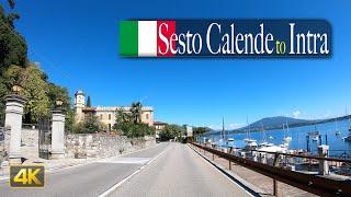 Lago Maggiore, Italy  Scenic drive from Sesto Calende to Intra