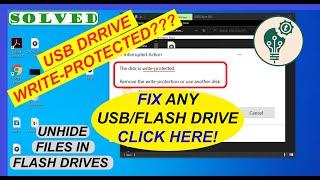 USB Drive Write-Protected? | TRY THIS! | Remove Write-Protection | Unhide Files in USB Drive