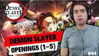 BEST ANIME? Pianist reacts to all DEMON SLAYER Openings for the first time!! (1-5)