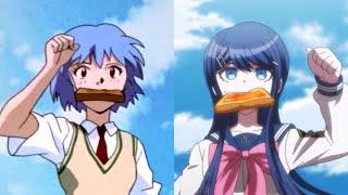 rei ayanami vs sayaka maizono - toast of tardiness