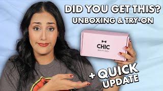 I GOT THE JAN/FEB CHIC BEAUTY BOX UNBOXING & TRY ON REVIEW