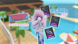 Playing MM2 with the NEW PEARL SET *Keyboard ASMR* {Murder Mystery 2}