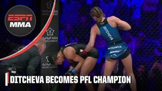 Dakota Ditcheva finishes Taila Santos to become youngest PFL champion ever | ESPN MMA