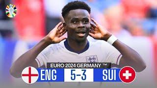 England vs Switzerland 1 (5) - 1 (3) - All Goals & Highlights & Penalty Shootout - Euro 2024