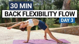 30 Min Yoga Flow | Back Strength, Flexibility & Mobility | Day 3 - 30 Day Yoga Challenge