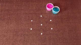 3 dots Easy flower kolam || 3 chukkala muggulu | 3*2 dots simple rangoli designs | Traditional kolam