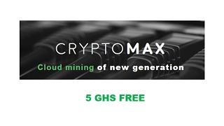 Bitcoin Cloud Mining With CryptoMax FREE 5 GHS 2017