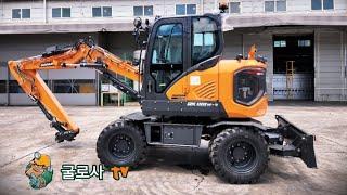 드디어 나왔다! DX100W-7 국내 1호기 crazy! 4 wheel steering