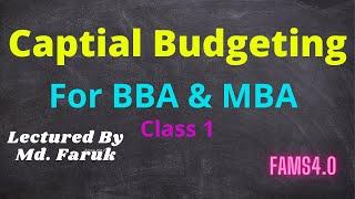 Capital Budgeting, Bangla Tutorial, Pay back period (PBP) Part-01