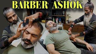 ASMR Head massage therapy to reduce Anxiety, Stress by Indian Barber Ashok