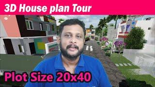 Plot size 20 x40, South independent House plan 3d Tour, Avadi Home Budget Constructions
