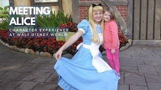 Meeting Alice in Wonderland at EPCOT in Walt Disney World
