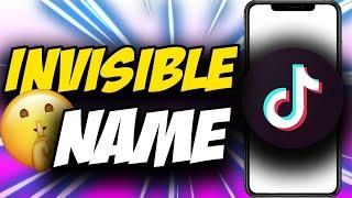 How to Get an Invisible Name on TikTok  Blank Name TikTok